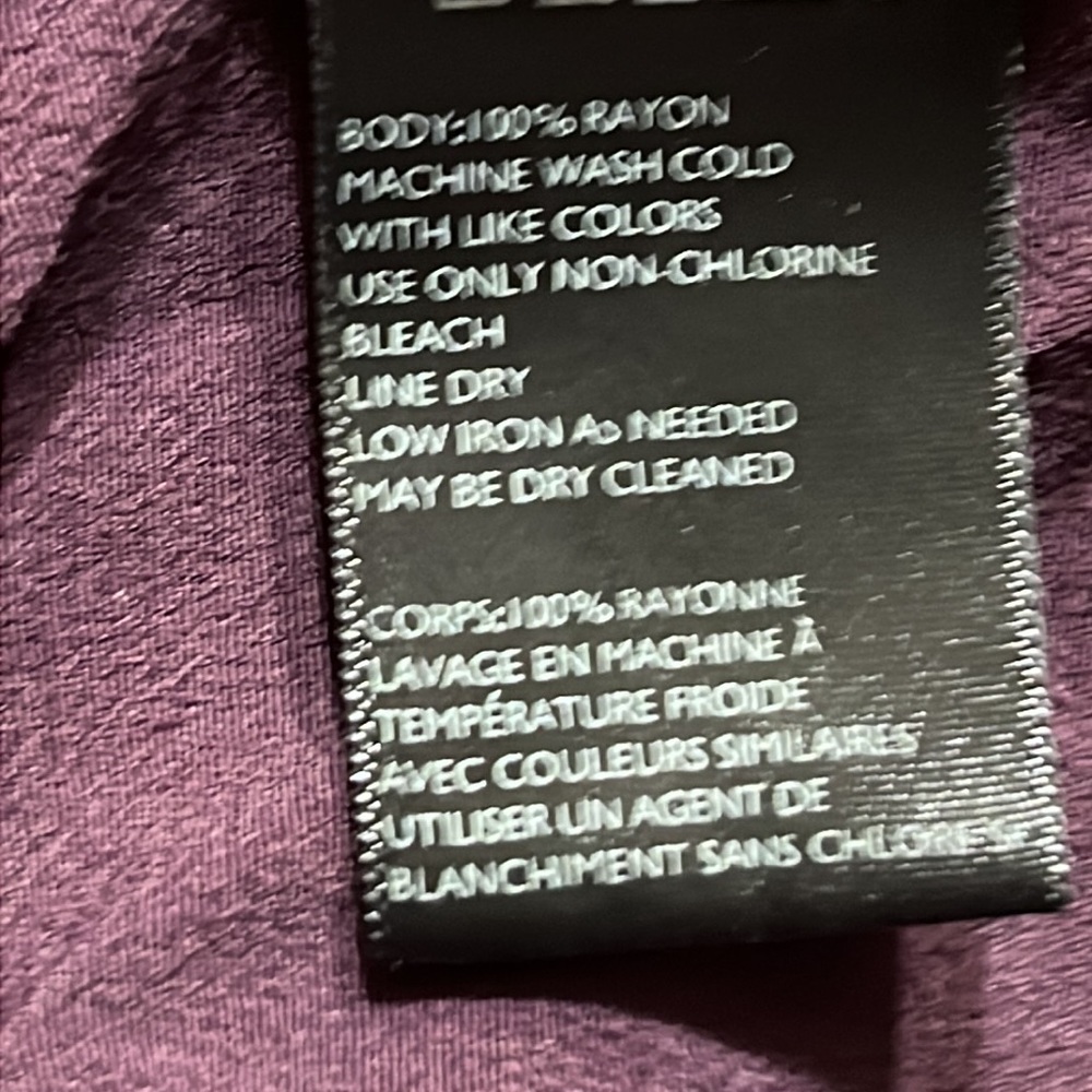 Anthro Kimchi Blue Plum Purple Low V Neck Open Back Peplum Hem Boho Top Sz L - Picture 6 of 11